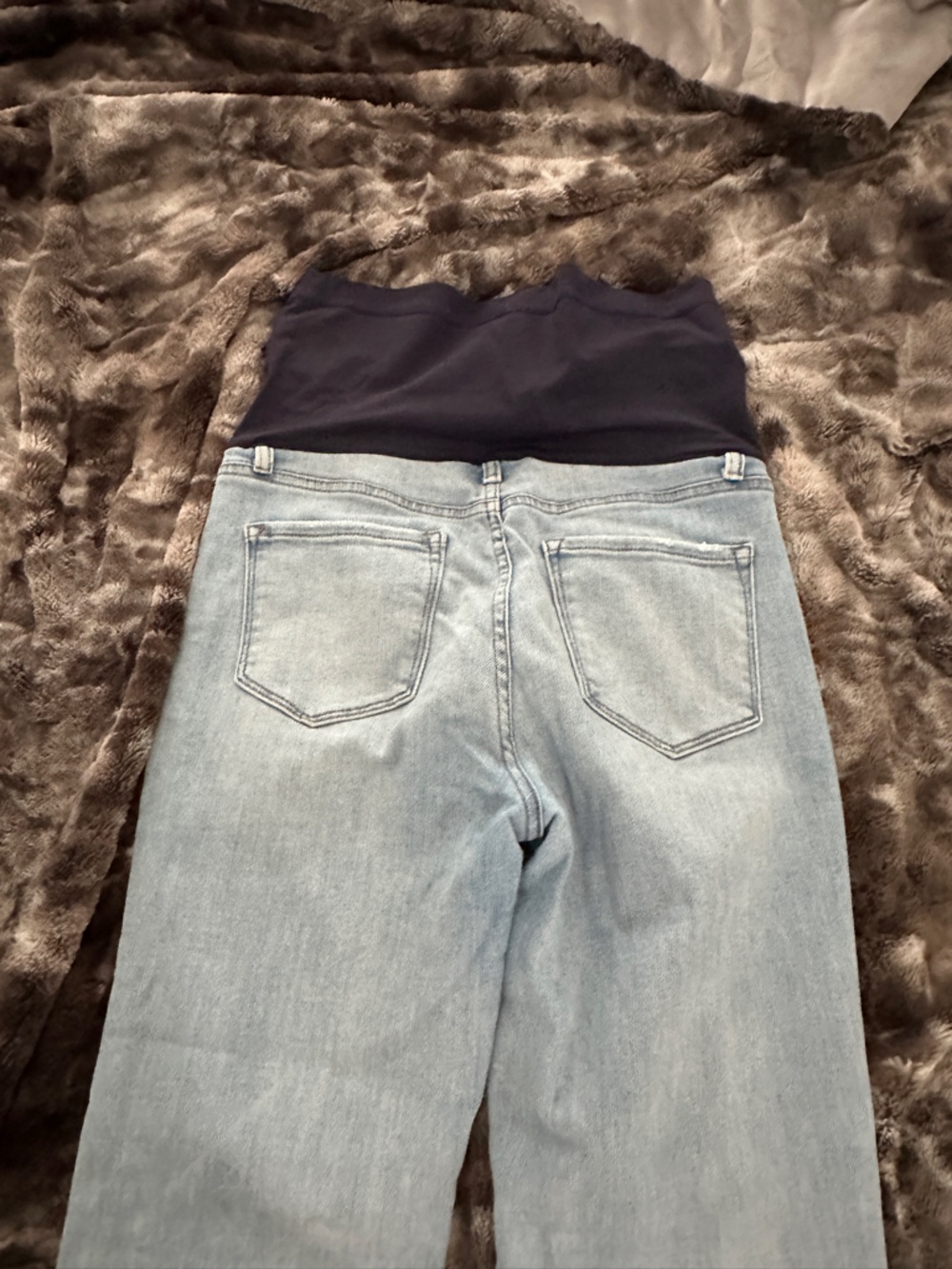 Pinkblush Light Blue Raw Edge Crop Jeans - Picture 8 of 11